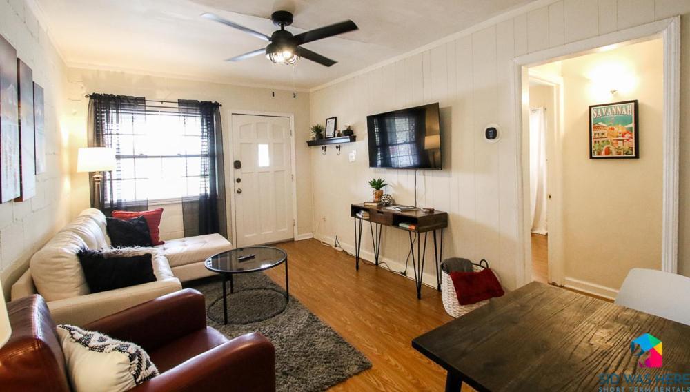 2Br Affordable Walkable Duplex Near Forsyth Park Free Parking Apartment *