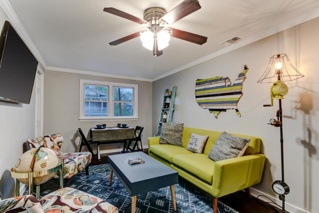 Vibrant, Colorful Building With Backyard Firepit And Games Apartment